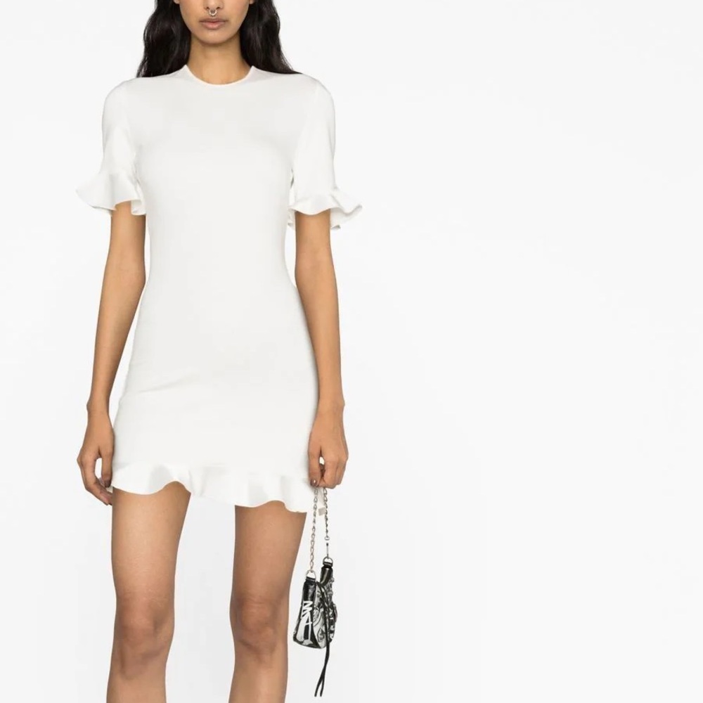David Koma-open-back ruffled minidress